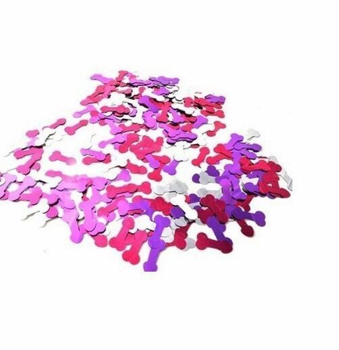Confetti Penis Pink Silver Red Hens Night Party Willy Bachelorette Decoration - Picture 3 of 3