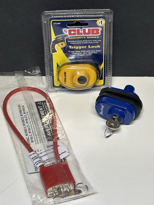 #ad #ad Gun Locks Two Trigger Locks And One Slide Action Lock All Three Never Used $7.99
