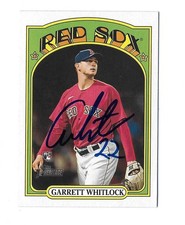 2021 TOPPS HERITAGE GARRETT WHITLOCK RED SOX AUTOGRAPHED SIGNED BASEBALL CARD RC