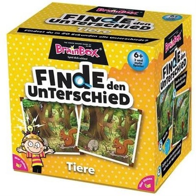 Brain Box Finde den Unterschied Tiere Gedächtnisspiel Lernspiel Suchspiel Kinder