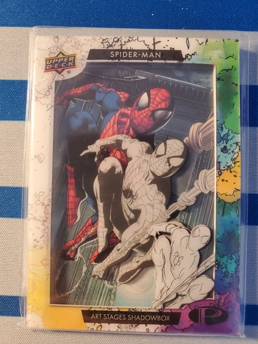 2021 Upper Deck Marvel Premier Art Stages Shadowbox Achievement Spider-Man SSP - Picture 1 of 2