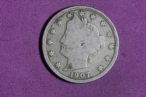 ESTATE FIND 1907 - Liberty V Nickel W/Cents!!  #K48472