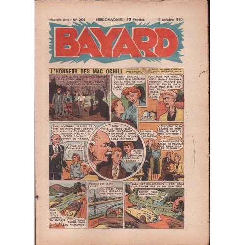 BAYARD L'Honneur des Mac Ochill et Le Lion des Cévennes Hebdo 8 oct. 1950 N°201