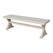 IC International Concepts, Canyon Collection Solid Bench, Solid Real Wood,