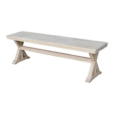 IC International Concepts, Canyon Collection Solid Bench, Solid Real Wood,