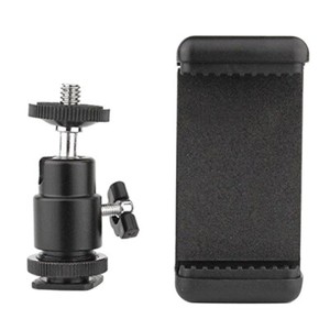 Phone-Clip-Holder-Ball-Head-Hot-Shoe-Adapter-Mount-for-Nikon-DSLR-Camera