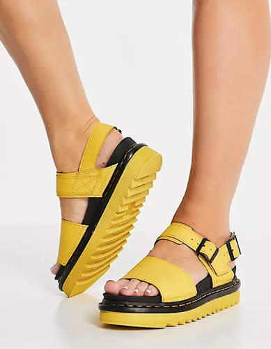 yellow voss sandals