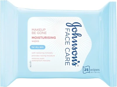 Johnson's Face Care Makeup Moisturizing Wipes, Pack of 25 Wipes UK