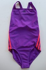 Image of ADIDAS SWIM FITNESS INFINITEX 3-STRIPES SWIMSUIT PURPLE DQ3321 KIDS GIRLS M