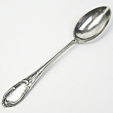Wilkens Kaffeel&ouml;ffel aus 800er Silber Rokoko Dekor Silver Spoon Bremen 14,2cm