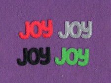 JOY  9 Christmas die cuts scrapbook cards