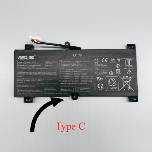 ORIGINAL ASUS GL704GV-DS74 BATTERY 0B200-02990000M C41N1731 15.4v 66wh - Picture 2 of 5