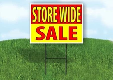 STORE WIDE SALE MODEL SALE RED YELLOW Plastic Yard Sign ROAD SIGN with Stand