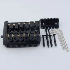 6String Saddle Headless Guitar Bridge Tailpiece With Worm Involved String Device