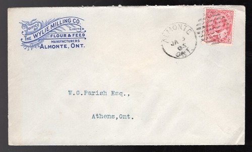 ALMONTE Ontario Lanark 1905 Wylie Milling Co Corner Cover to Athens