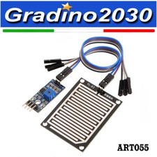 Sensore Meteo Pioggia Acqua, Analogico/Digitale, per Arduino/Raspberry MCU