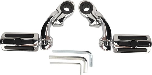Pedane Poggiapiedi Regolabili Harley Davidson Moto 47x2cm Universali 360° - Foto 5 di 9