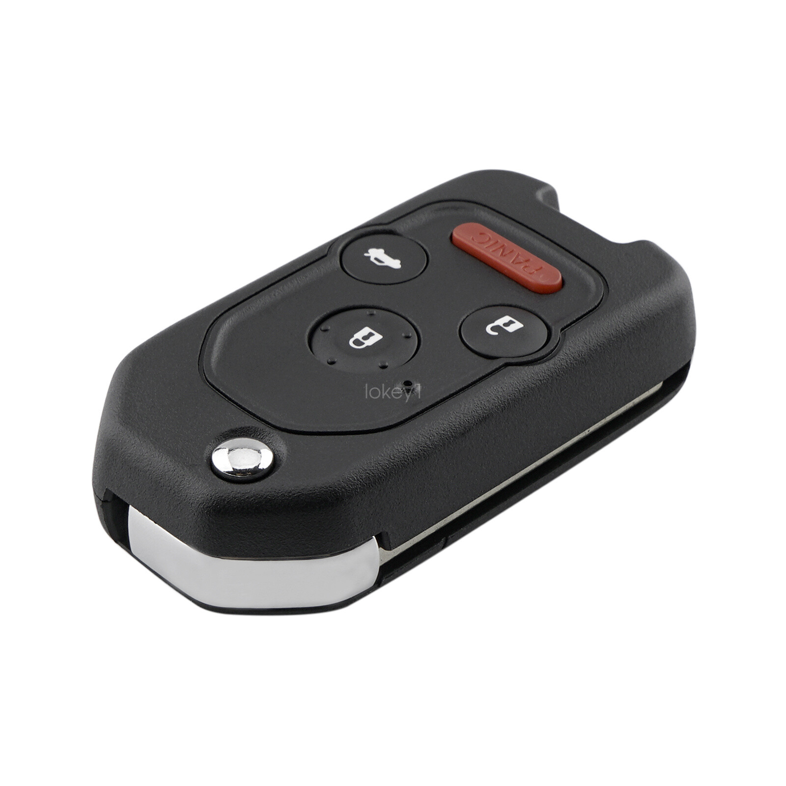 2 Modified Flip Key Shell Remote Case Fob 4 Button For Honda Accord Civic Pilot