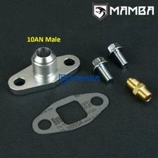 4AN Str Oil Feed Fitting & 10AN Return Drain Flange Kit For Precision PTE Turbo 