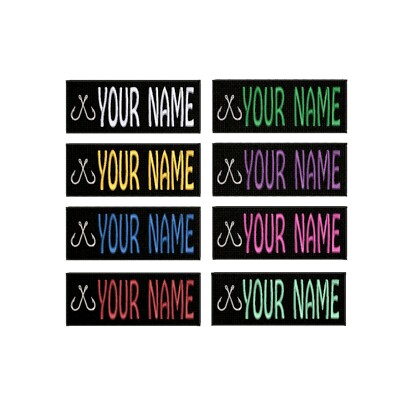 BEST SELLING 3x1 SIZE Custom NAME TAG Embroidered ''Iron on'', USA FAST SHIPPING