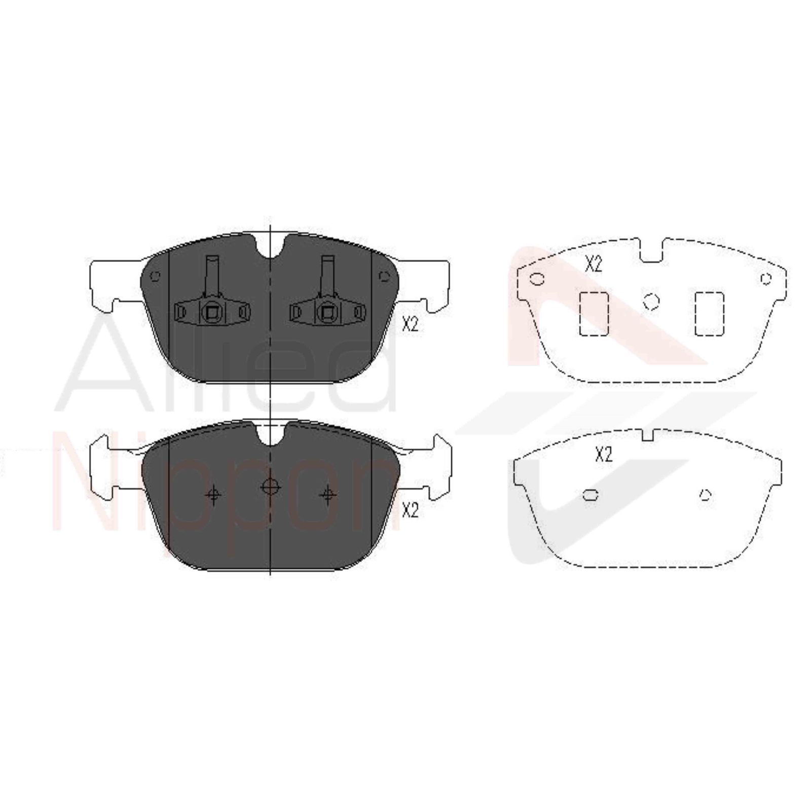Brake Pads Set Front ADB06069 Allied Nippon 30793943 31277334