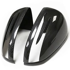 Gloss Real Dry Carbon Fiber Side Mirror Cap Cover Fits 13-20 R231 SL550 SL63 450