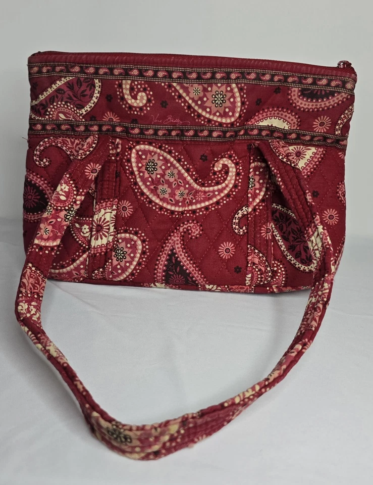 BOLSO DE MANO VERA BRADLEY BETSY MESA ROJO RETIRADO MUY BUEN ESTADO-ti Foto 4 de 4