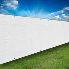 Commercial Windscreen Privacy Fence Screen Shade Cover Balcony Railing in White