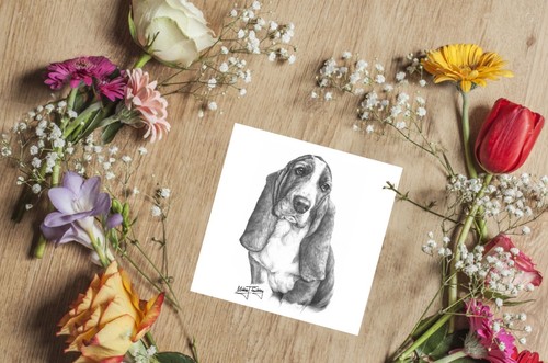 Biglietto auguri Mike Sibley Basset Hound razza cane buon compleanno grazie mamma - Foto 2 di 3