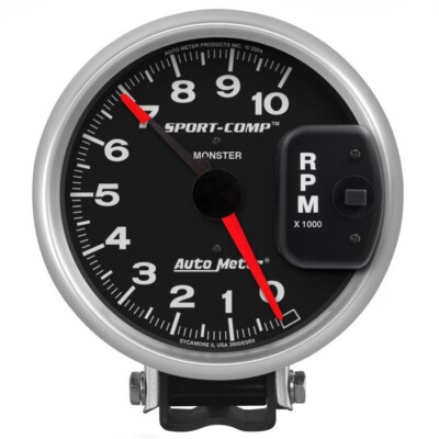 AutoMeter 3900 5'' PEDESTAL TACHOMETER, 0-10,000 RPM, SPORT-COMP
