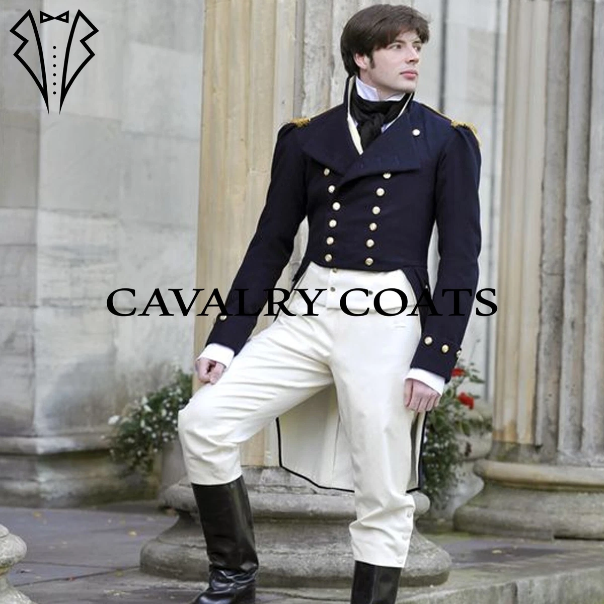 New Men Navy Blue Wool Regency Tailcoat Coat Dated 1830 50