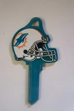 Miami Dolphins  Helmet  Kwikset KW1/KW10 House key blank