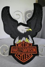 NEW Harley Davidson Bar  Shield Upwing Eagle Logo Iron/Sew-on Emblem Patch 14"