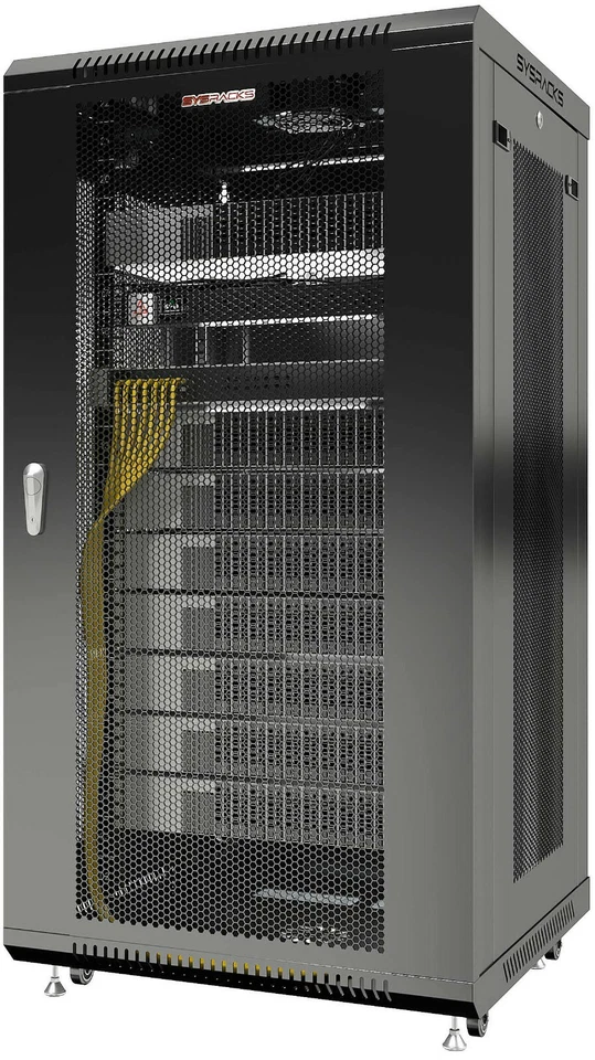 Server Rack 22U Wall Mount Cabinet Locking Networking Data Enclosure VENTED Door - Image 4 of 4