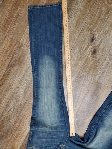 NEW Aeropostale Low Rise Slim Fit Juniors 5/6 Boot Cut Jeans Gem Pockets Stretch - Picture 4 of 10