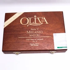 Oliva No. 4 Serie V Melanio Maduro Empty Wood Cigar Box 9" x 6" x 1.5"