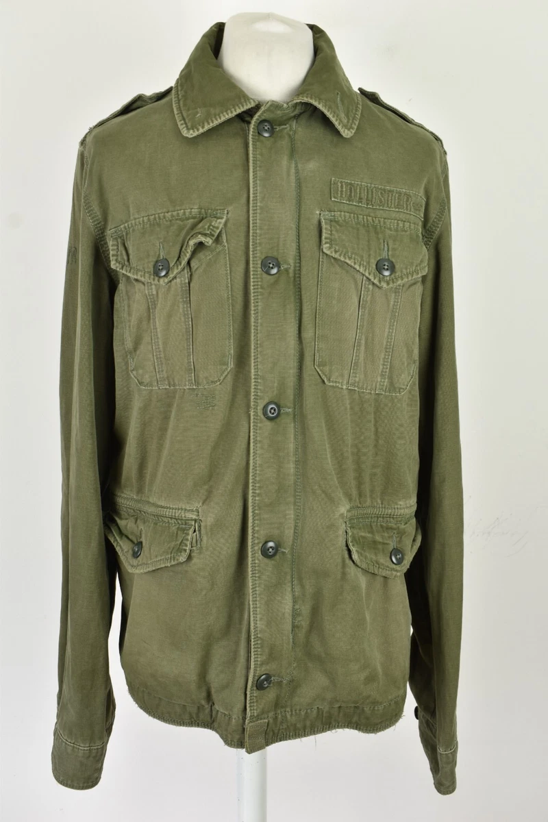 HOLLISTER Green Jacket size M Mens Full Zip Outdoors Outerwear Menswear
