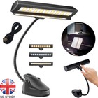 19 LED Rechargeable Clip On Music Stand Light Reading Light Bed Table Desk Lamp