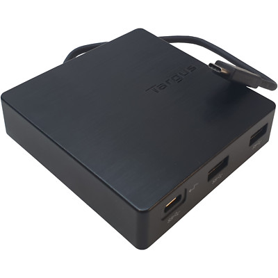 Targus USB-C Dock412-A Travel Dock Black HDMI VGA USB-C USB 3.0 Mini DP RJ45