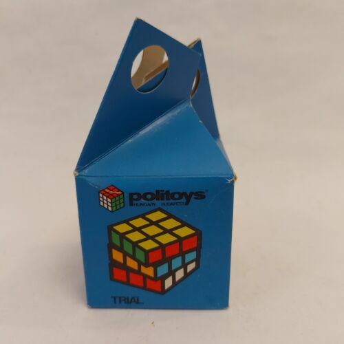 Cubo di Rubik vintage originale Ungheria Politoys anni 80 + scatola - Foto 12 di 18