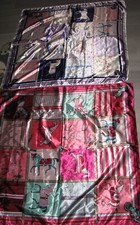 2 x Square Scarf 33" x 33" HORSES themed silky colorful Modern Art