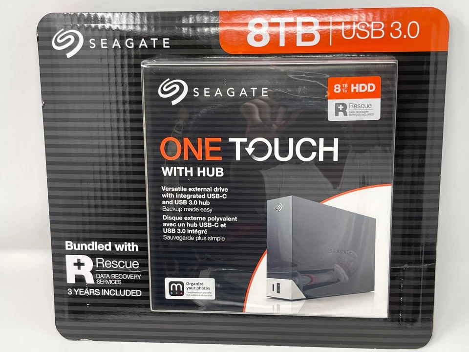 Seagate One Touch 8 TB Hub Desktop External Hard Drive HD USB-C USB 3.0 Ports... - Image 3 of 4