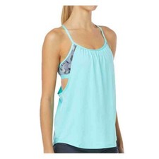 NWT Women  s TYR Lavare Shea 2 In 1 Tank Swimwear Suit Gray  Mint Size XS 0/2 