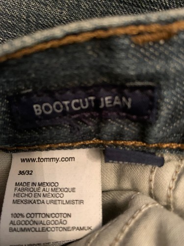 Tommy Hilfiger Boot Semi-Evasee Herren Jeans 36 x 32 dunkle Waschung Denim NEU $ 49,50 - Bild 6 von 9