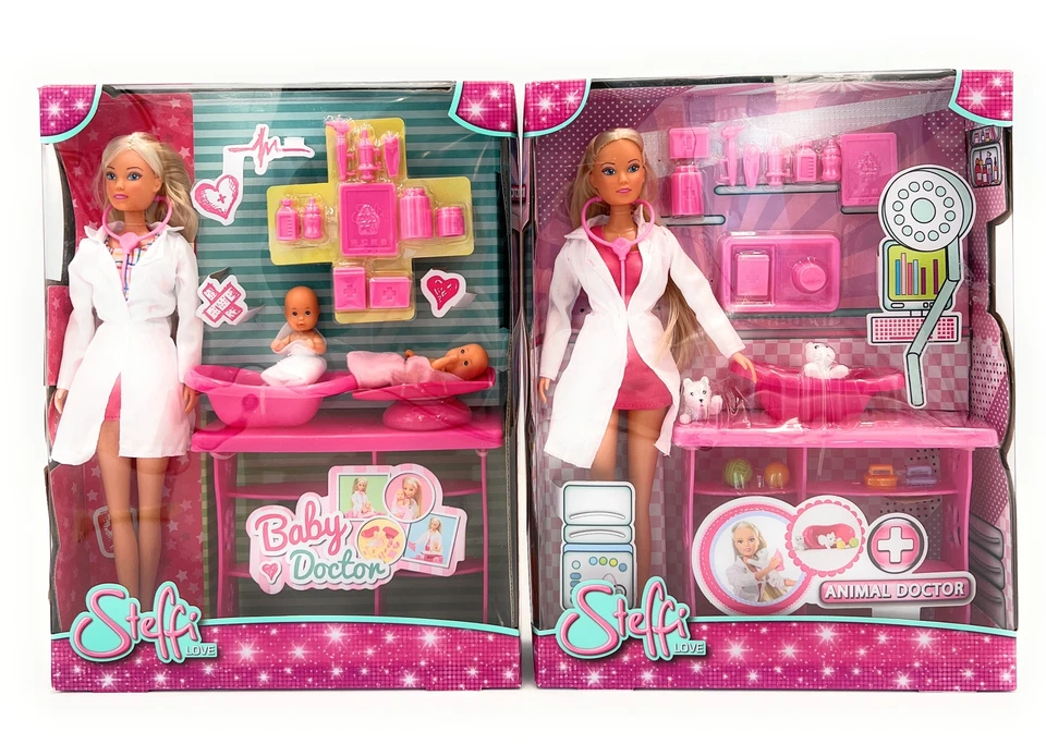 Simba Steffi Love Puppe Baby Animal Doctor Kinderärztin Tierärztin Zubehör NEU