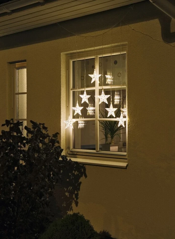 Konstsmide 1243-103 LED Lichter Vorhang 7 Sterne Weihnachts Fenster Leucht Deko - Bild 2 von 4