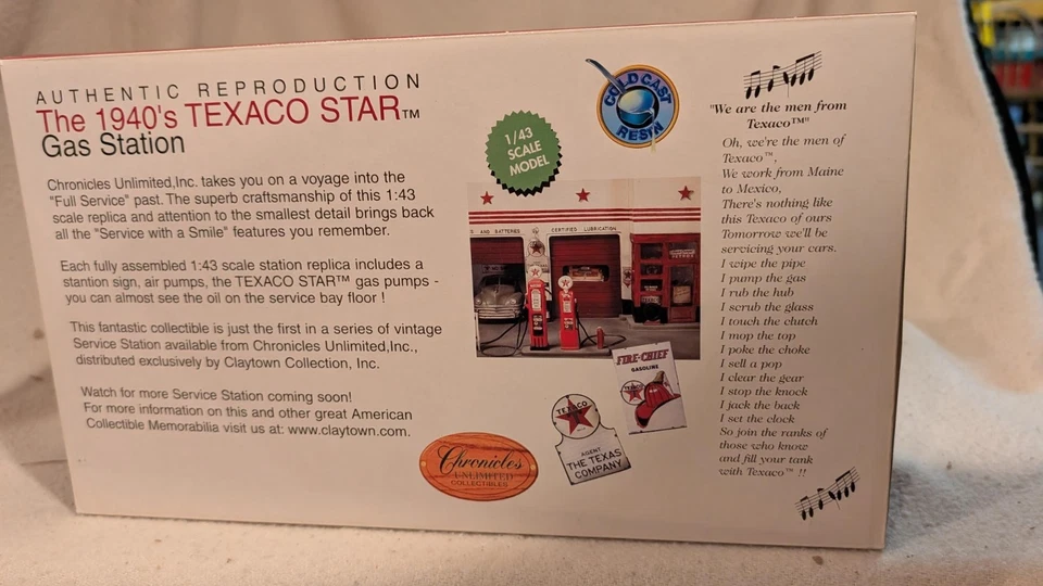 Chronicles Limited Collectibles 1/43 Scale The 1940's Texaco Star Gas Station - Image 3 of 4