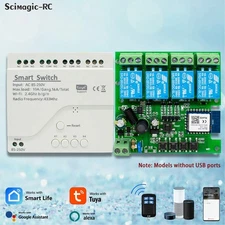 4CH Smart Switch 220V WIFI Module Remote Control 12V 24V RF Receiver 10A Relay