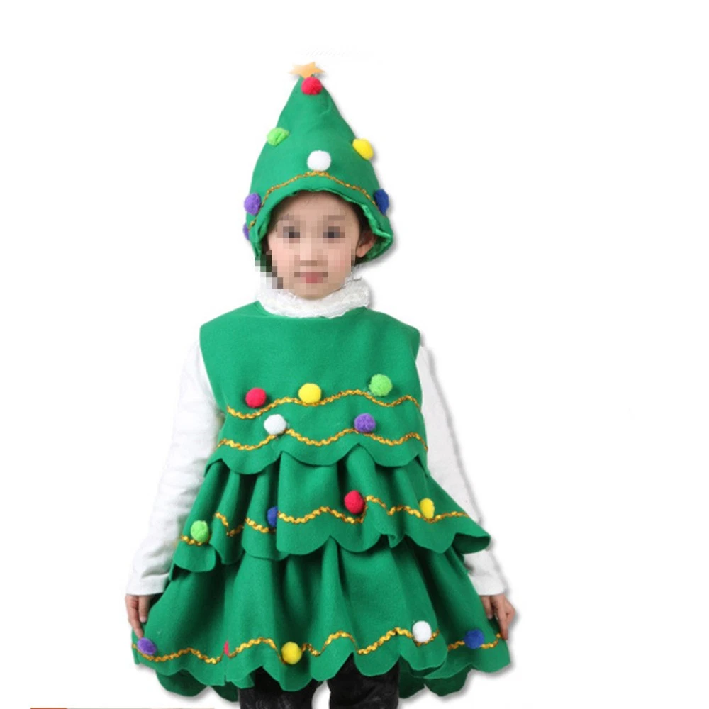 VETEMENTS Costume albero di natale uomo bambino bambino bambini palcoscenico spettacolo costumi