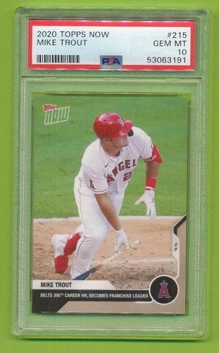 2020 Topps Now - Mike Trout (#215)  Los Angeles Angels  PSA 10